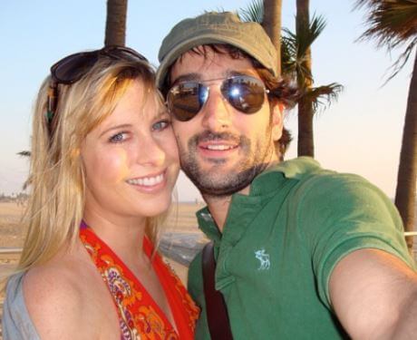 Mark Arigho with his wife Laura Woods in 2012.